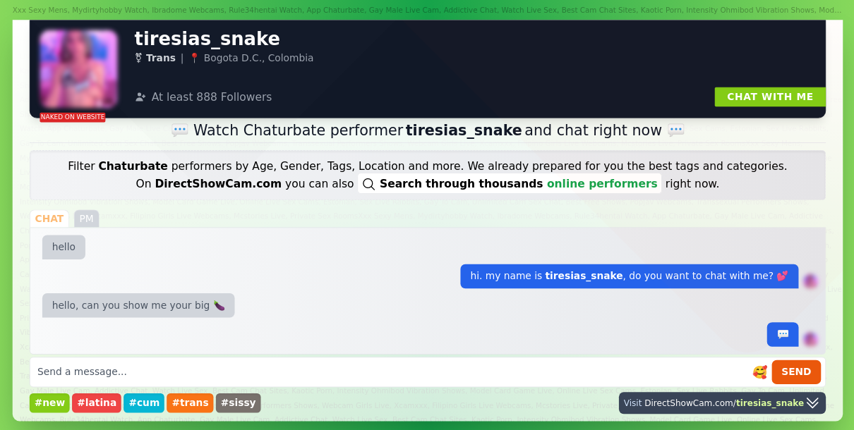 tiresias_snake chaturbate live webcam chat