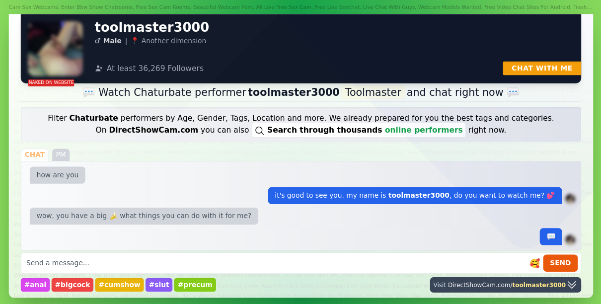 toolmaster3000 chaturbate live webcam chat