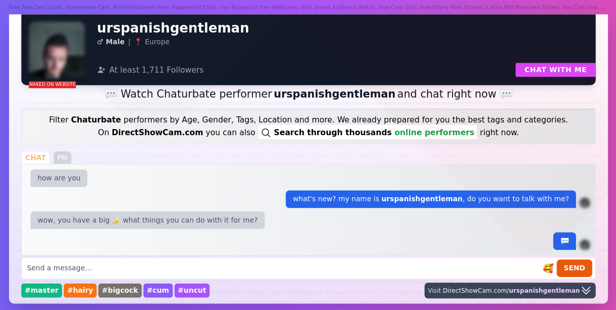 urspanishgentleman chaturbate live webcam chat