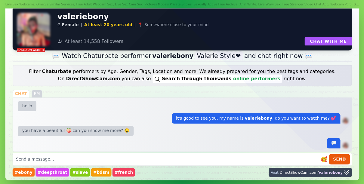 valeriebony chaturbate live webcam chat