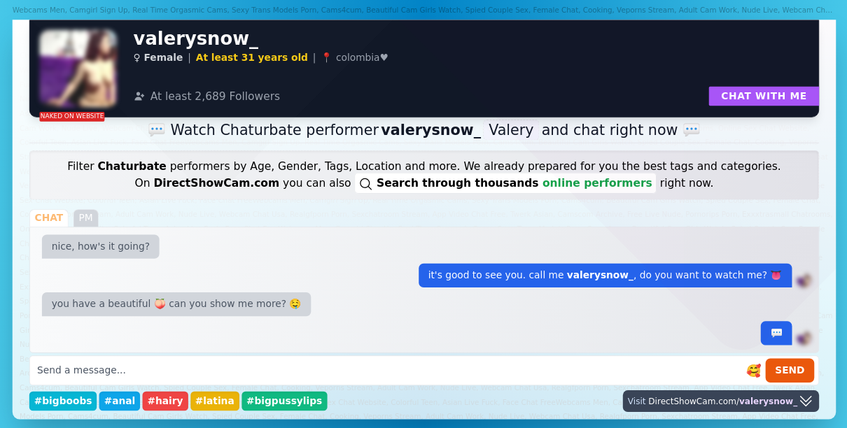 valerysnow_ chaturbate live webcam chat