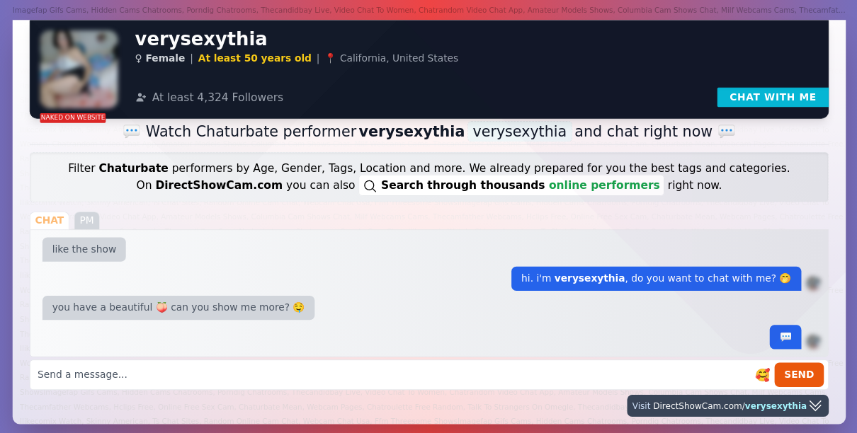 verysexythia chaturbate live webcam chat