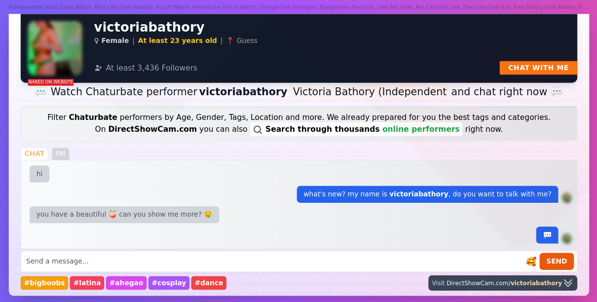 victoriabathory chaturbate live webcam chat