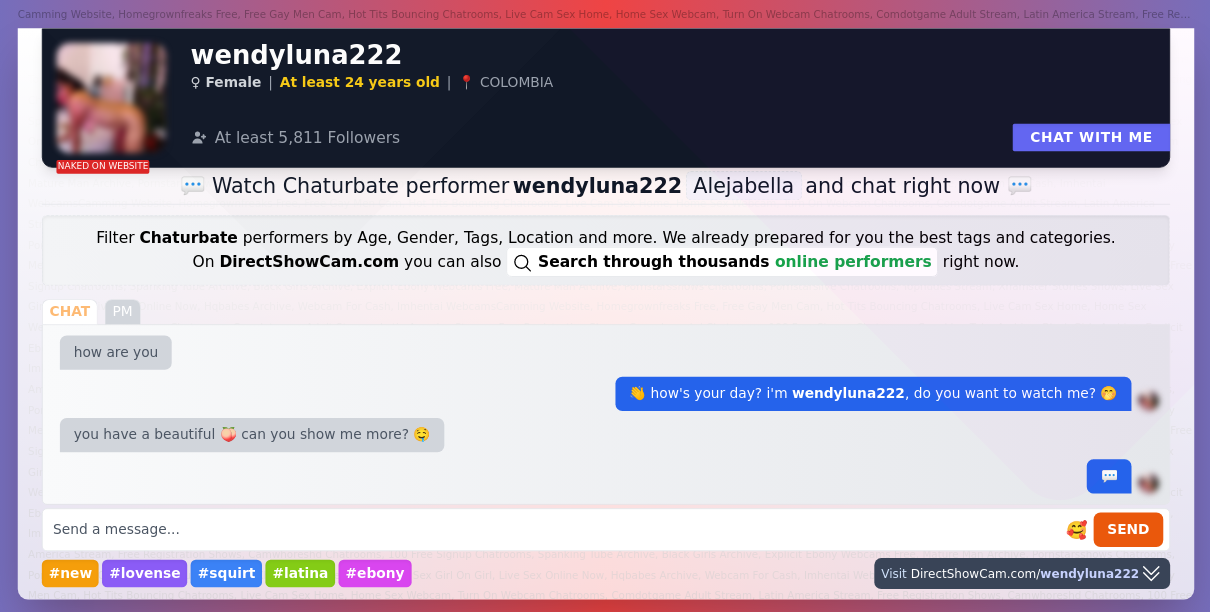wendyluna222 chaturbate live webcam chat