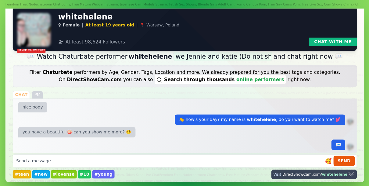 whitehelene chaturbate live webcam chat