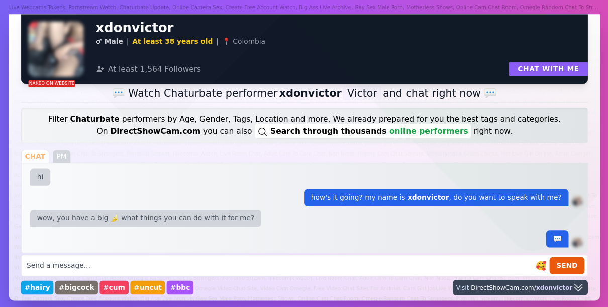 xdonvictor chaturbate live webcam chat