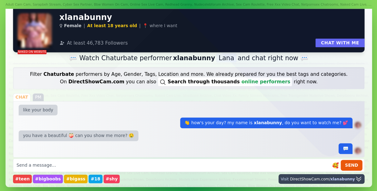 xlanabunny chaturbate live webcam chat