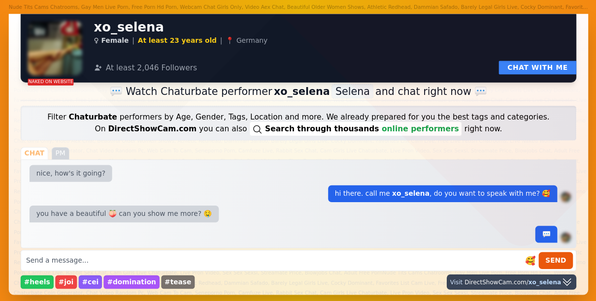 xo_selena chaturbate live webcam chat