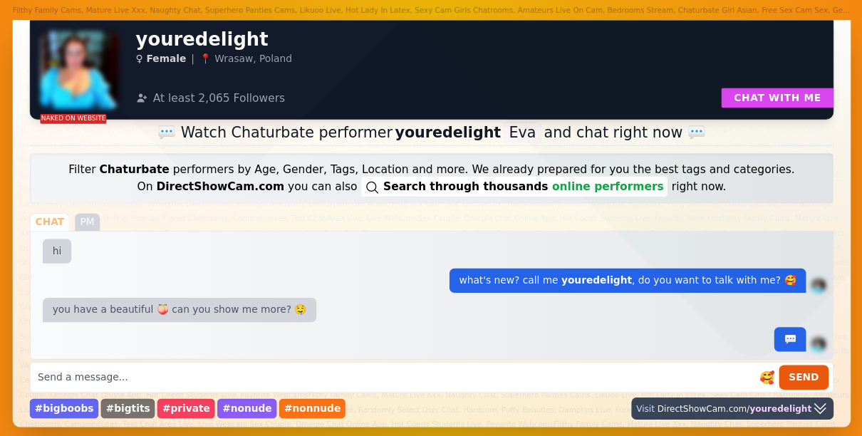 youredelight chaturbate live webcam chat