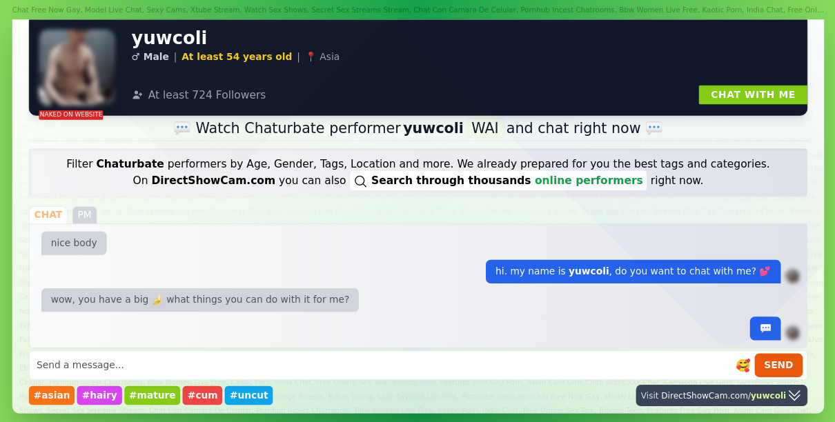 yuwcoli chaturbate live webcam chat