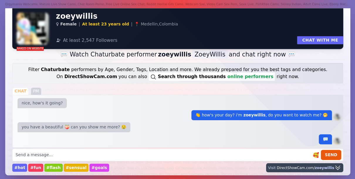 zoeywillis chaturbate live webcam chat